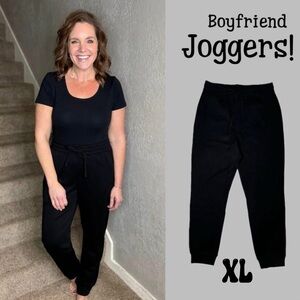 LuLaRoe Black Boyfriend Joggers